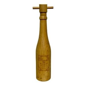 Large Vintage Wooden Miss Embouteille Au Domaine Pepper Mill